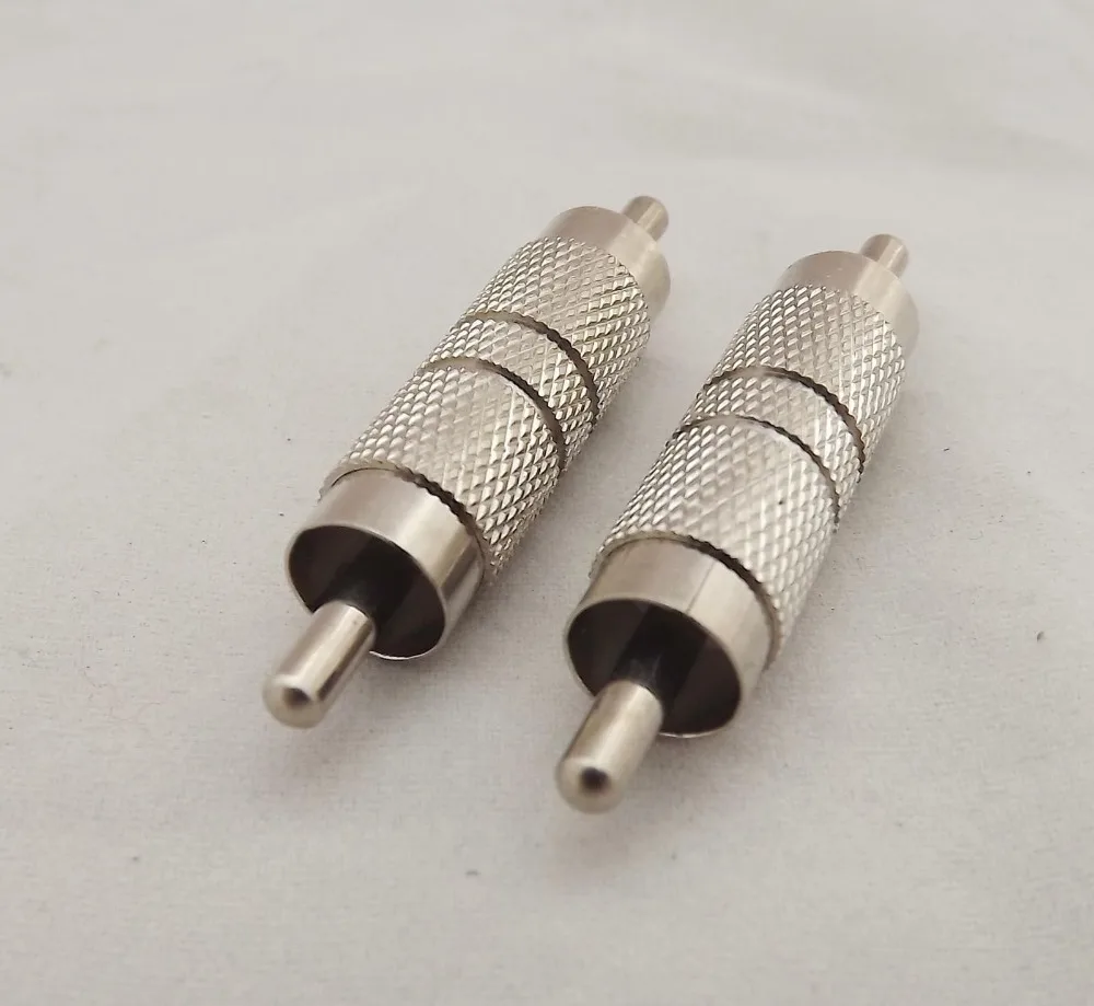 

10pcs RCA Male Plug to RCA Male Plug in Series TV AV RF Adapter Connector Brass