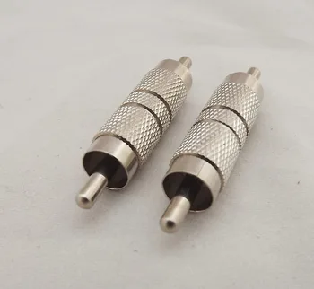 

10pcs RCA Male Plug to RCA Male Plug in Series TV AV RF Adapter Connector Brass