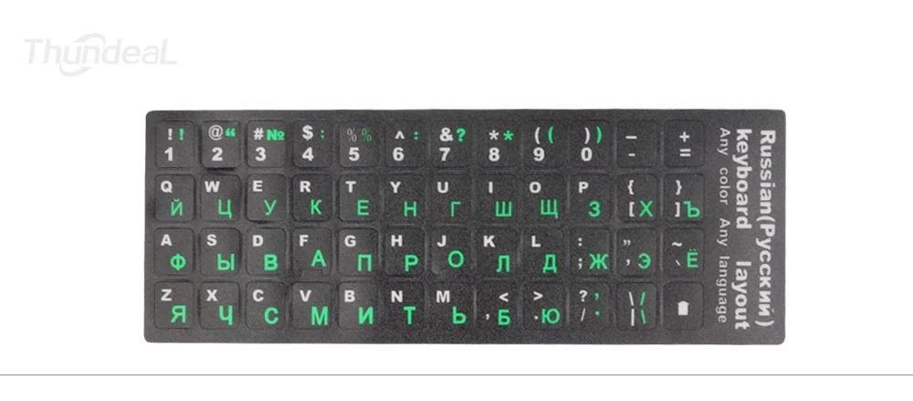 ThundeaL английская русская клавиатура наклейка s клейкая бирка сильная вязкость русская клавиатура крышка PC Keycaps стикер водонепроницаемый