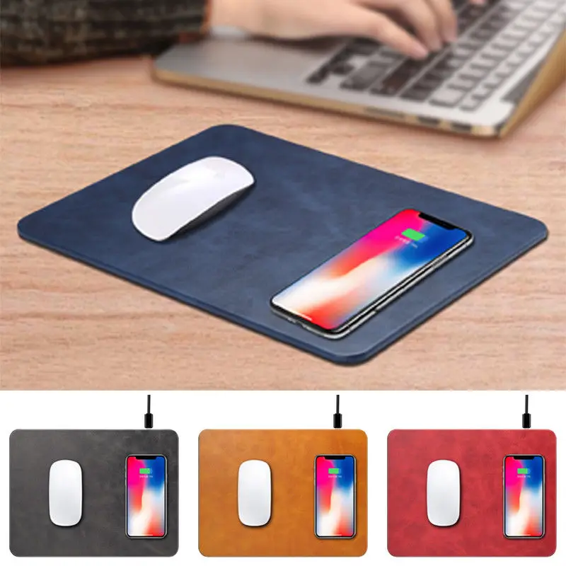 Mobile Phone Qi Wireless Charger Charging Mouse Pad Mat For iPhone X 8