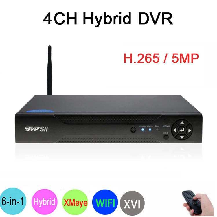 

5MP Surveillance Camera XMeye Hi3531D H.265 4CH Hybrid Coaxial WIFI 6 in 1 XVI TVI CVI NVR AHD CCTV DVR Free Shipping