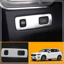 Car head light font b lamp b font switch button cover trim sticker stainless steel For