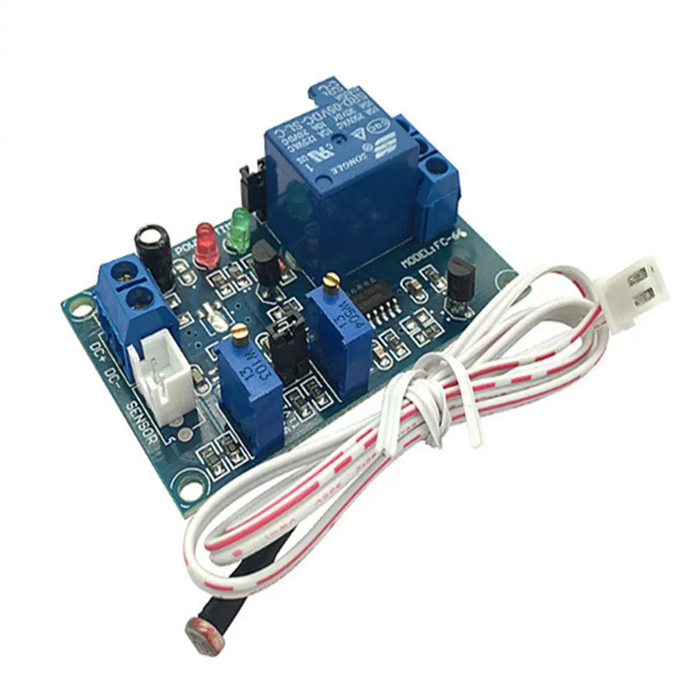 

Photoresistor Relay Module Light Brightness Sensor Timer Detection Controller Switch With Wires for Car Board