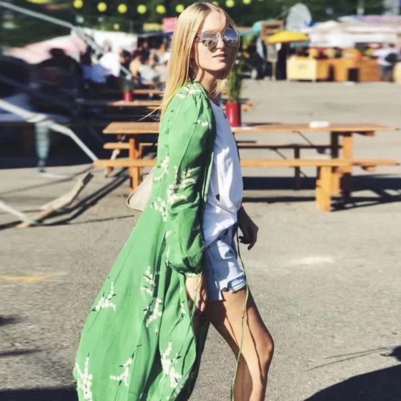 Boho Beach Cover Up Swimwear Women 2019 Summer Chiffon