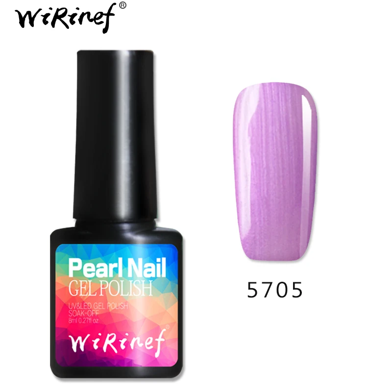 WiRinef Гель-лак для ногтей с натуральным жемчугом, УФ-Led, 8 мл, жемчужный Блестящий морской гель, чистый лак для ногтей - Цвет: 5705
