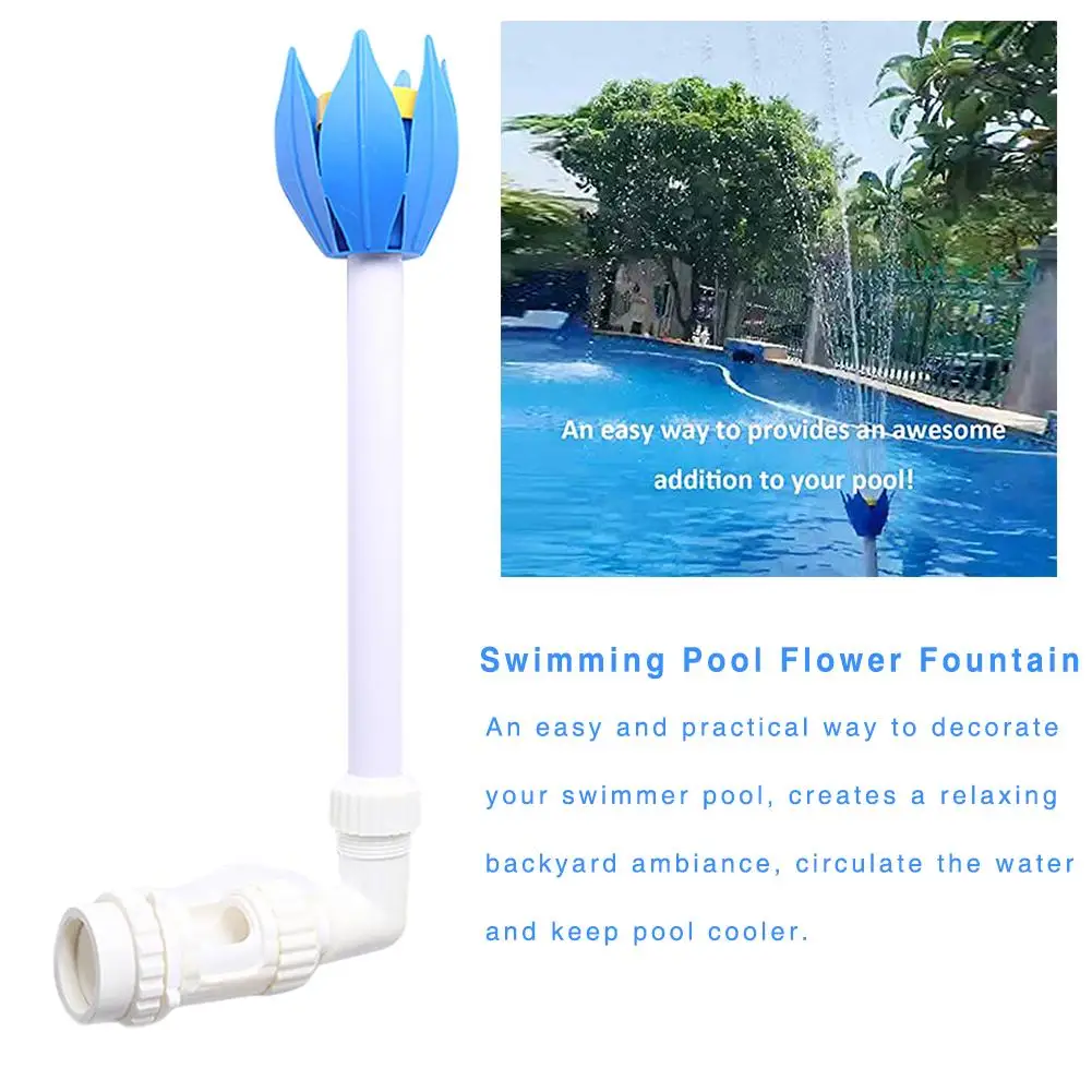 

Swimming Pool Waterfall Fountain Kit PVC Feature Water Spay Pools Spa Lotus Decorations Pool Water Park Accessories