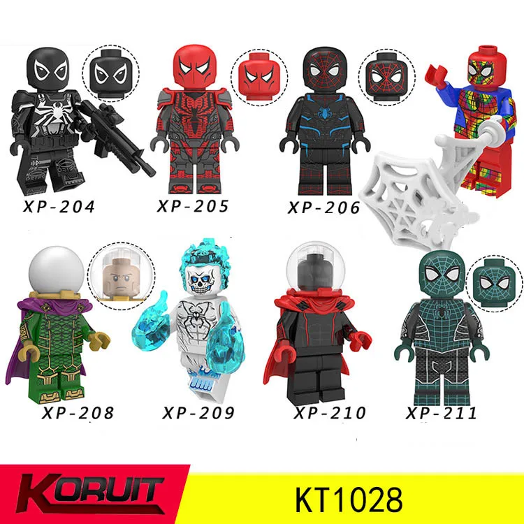 

Compatible LegoINGlys Far From Home Figure Super Hero Mysterio movie Spider Man cacodemon Building Blocks Bricks Toys For Child