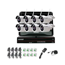 Безопасности Камера Системы 8 шт. 2.0mp IP-сети видеонаблюдения Камера Беспроводной NVR комплект Камера комплект с японским Мощность разъем