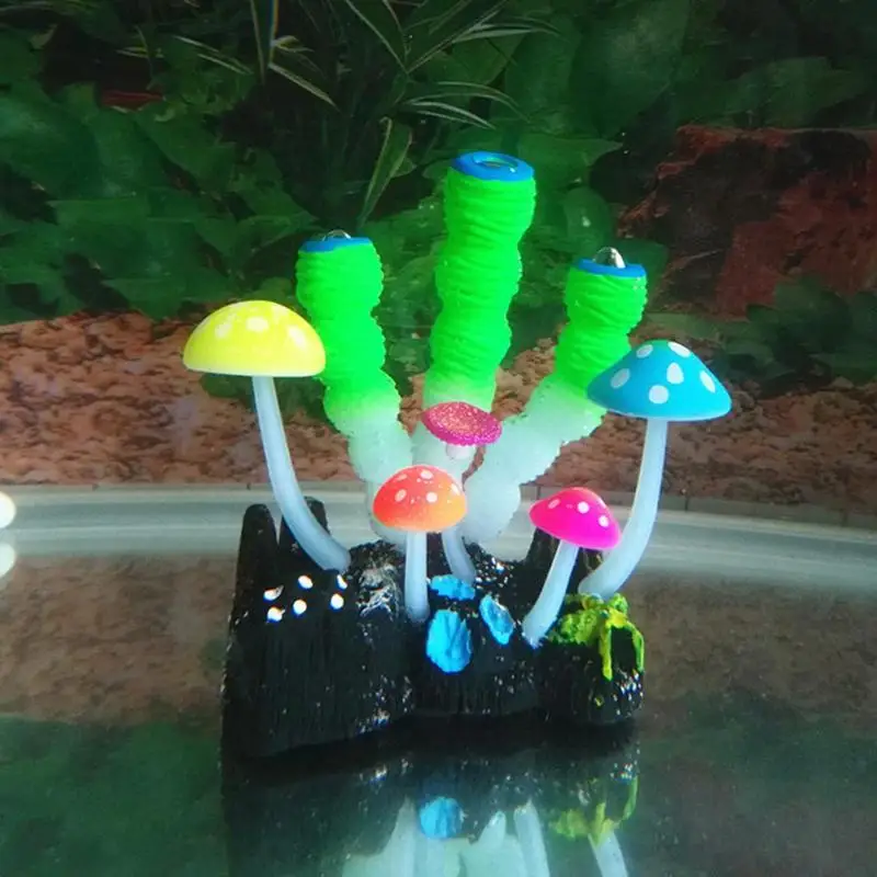 Имитация светящиеся коралловые искусственные подводные растения аквариум аквариумный Декор поставки