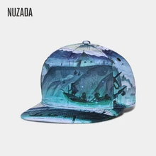 Бренд NUZADA 3D печать для мужчин и женщин пара бейсбольная кепка Креативный дизайн кепки s Хлопковые бейсболки шапки Регулируемая Кость