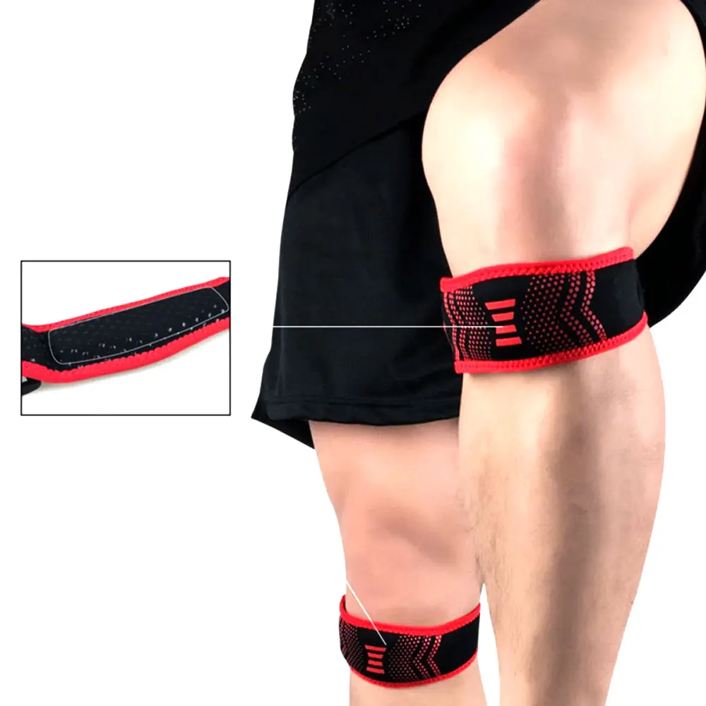 1 шт. Поддержка коленной чашечки на колене, полностью регулируемая сухожильная скобка, полоса-облегчение боли при беге, артрите, перемычке, теннисе