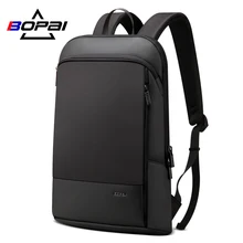 BOPAI, тонкий мужской рюкзак для ноутбука, 15,6 дюймов, для работы в офисе, мужской рюкзак, деловая сумка, унисекс, черный сверхлегкий рюкзак, тонкая задняя Сумка