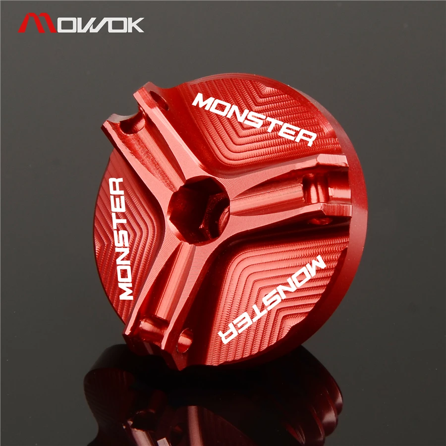 

For Ducati MONSTER 696 795 796 821 1200 1200S 1100 EVO high quality Moto Aluminum Engine Magnetic Oil Filter Drain Plug cover