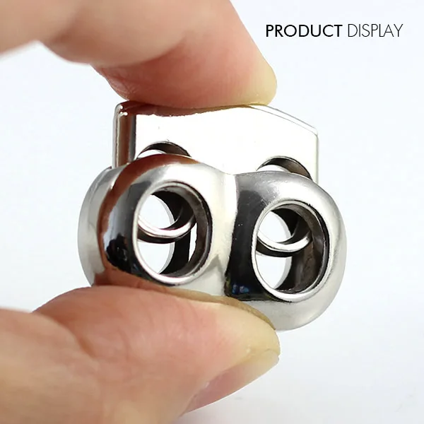 Silver Tone METAL Stopper Toggle Buckle Rope Clamp Cord Locks