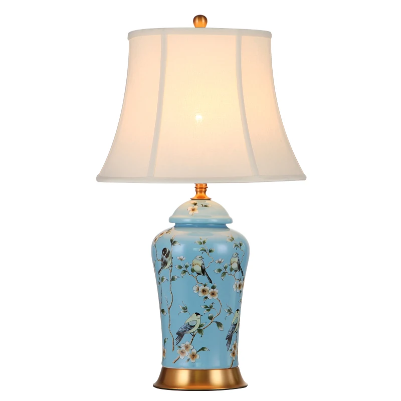 الراقية خمر اليدوية الصينية الأزرق زهرة الطيور السيراميك النسيج E27 Dimmerable الجدول مصباح لغرفة المعيشة غرفة نوم H 68 سنتيمتر 1081 الراقية خمر اليدوية الصينية الأزرق زهرة الطيور السيراميك النسيج E27 Dimmerable الجدول مصباح لغرفة المعيشة غرفة نوم H 68 سنتيمتر 1081