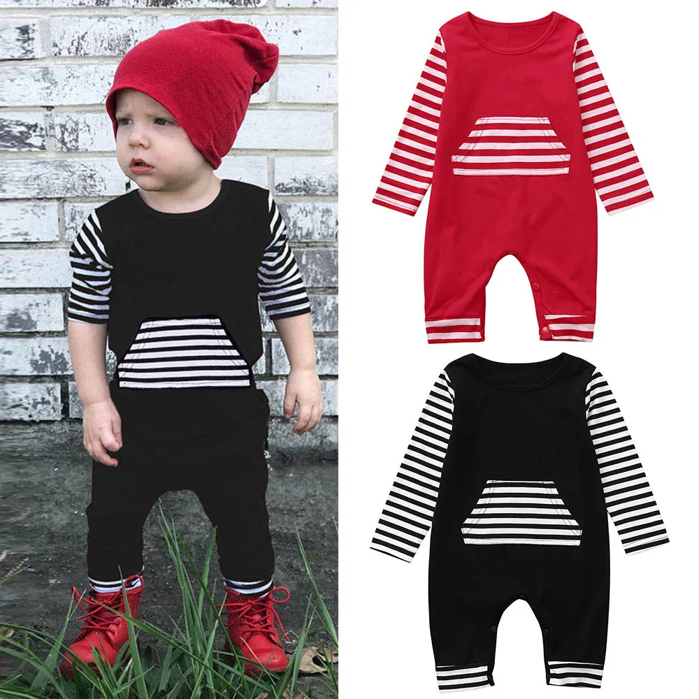 

MUQGEW Jumpsuit Newborn Toddler Baby Girls Boys Clothes Striped Long Sleeve Romper Outfits Clothes Jumpsuit roupas de bebe