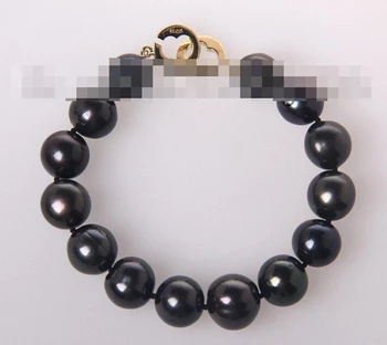

01064 round black freshwater cultured pearl bracelet