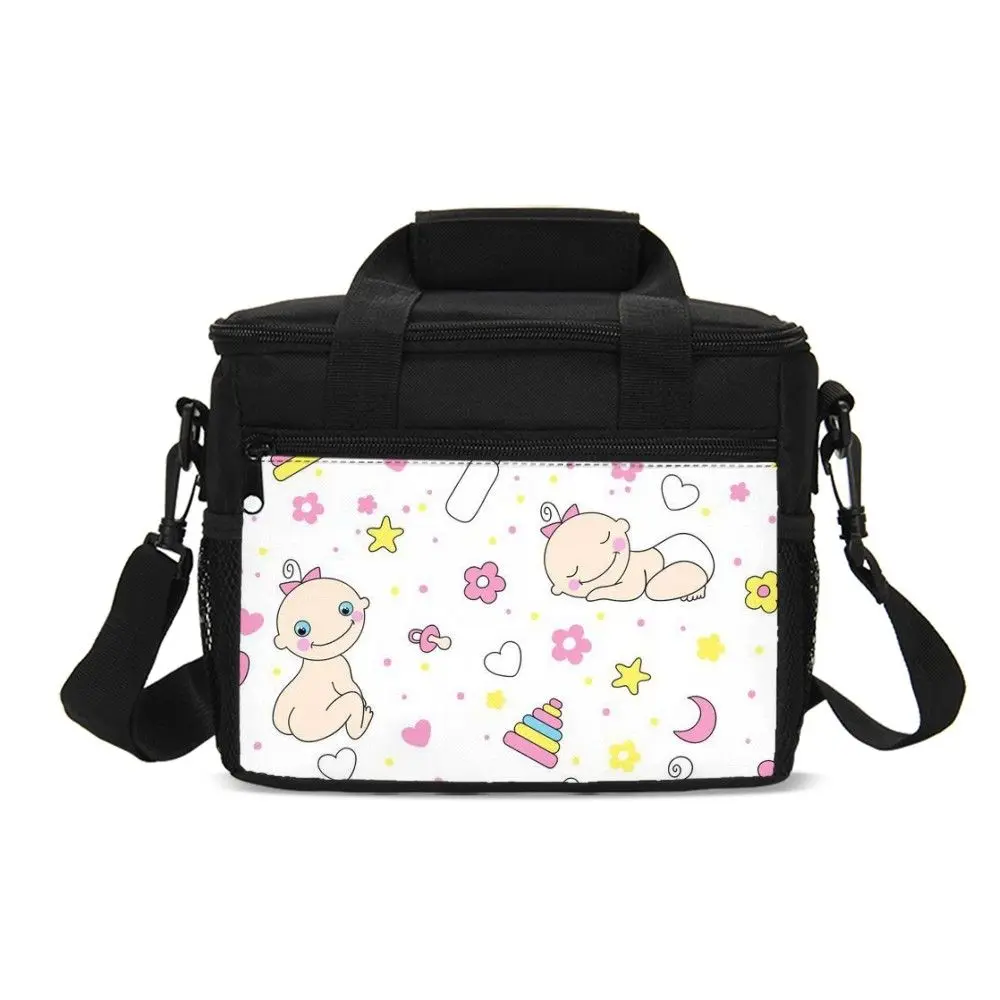 Bolsa do Refrigerador do Piquenique ao ar Case do Vinho Bolsas de Totes Bolsas de Ombro Bonito Impressão Bebê Livre Comida Carry Case Isolar Almoço Térmica
