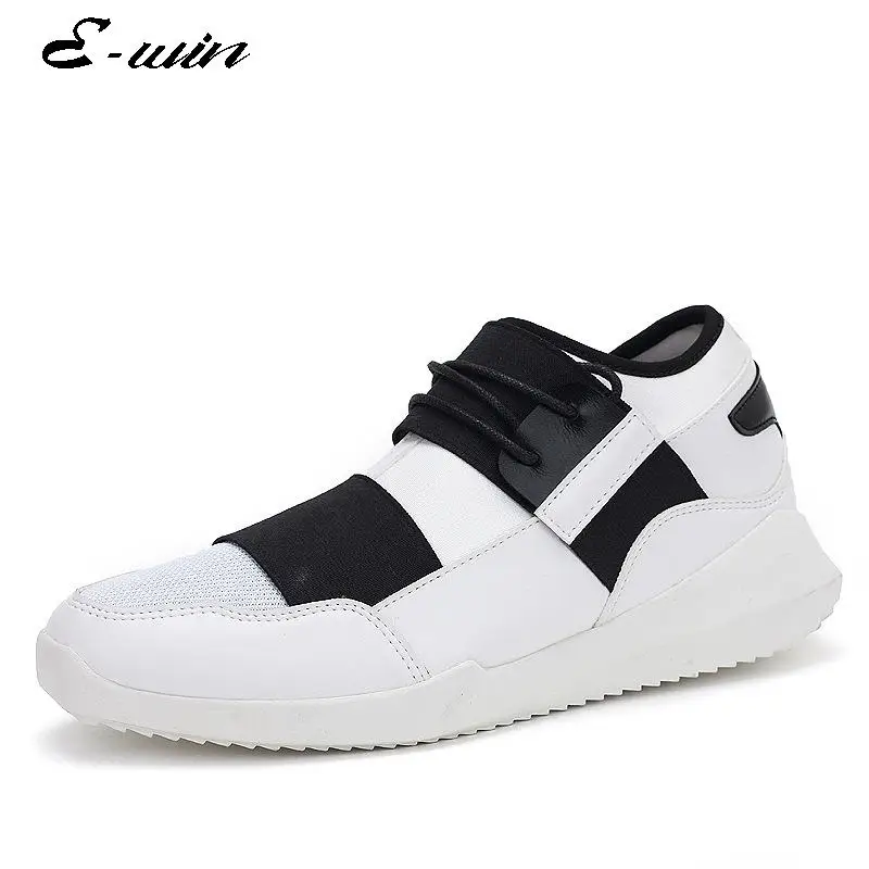 2016 New Brand Design Men Fashion Sneakers Breathable Mesh Flats Mixed Color Lace up Outdoor Casual Elevator Shoes Size 39-44