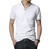 Polo en coton pour hommes, Tops de marque à la mode, grande taille, manches courtes, noir et blanc, 5xl, nouvelle collection 2022 ► Photo 2/6