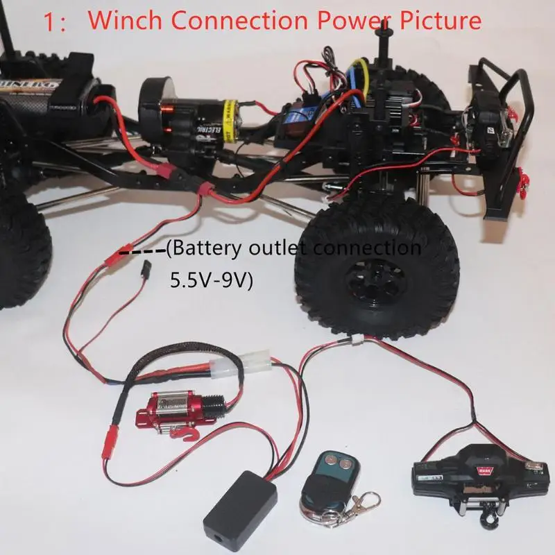 Двойной мотор, металлическая лебедка, пульт дистанционного управления для 1/10, Радиоуправляемый гусеничный автомобиль, осевой для SCX10, радиоуправляемые игрушки, сменный реквизит для детей, игрушка для ремонта
