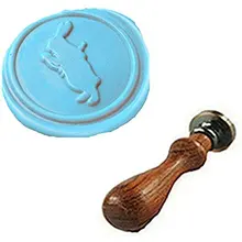 Mdlg Винтаж милый кролик Танцы индивидуальный логотип свадебные приглашения Воск уплотнительное штамп палисандр ручки комплект