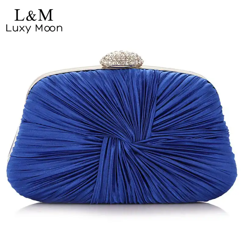 small blue clutch bag