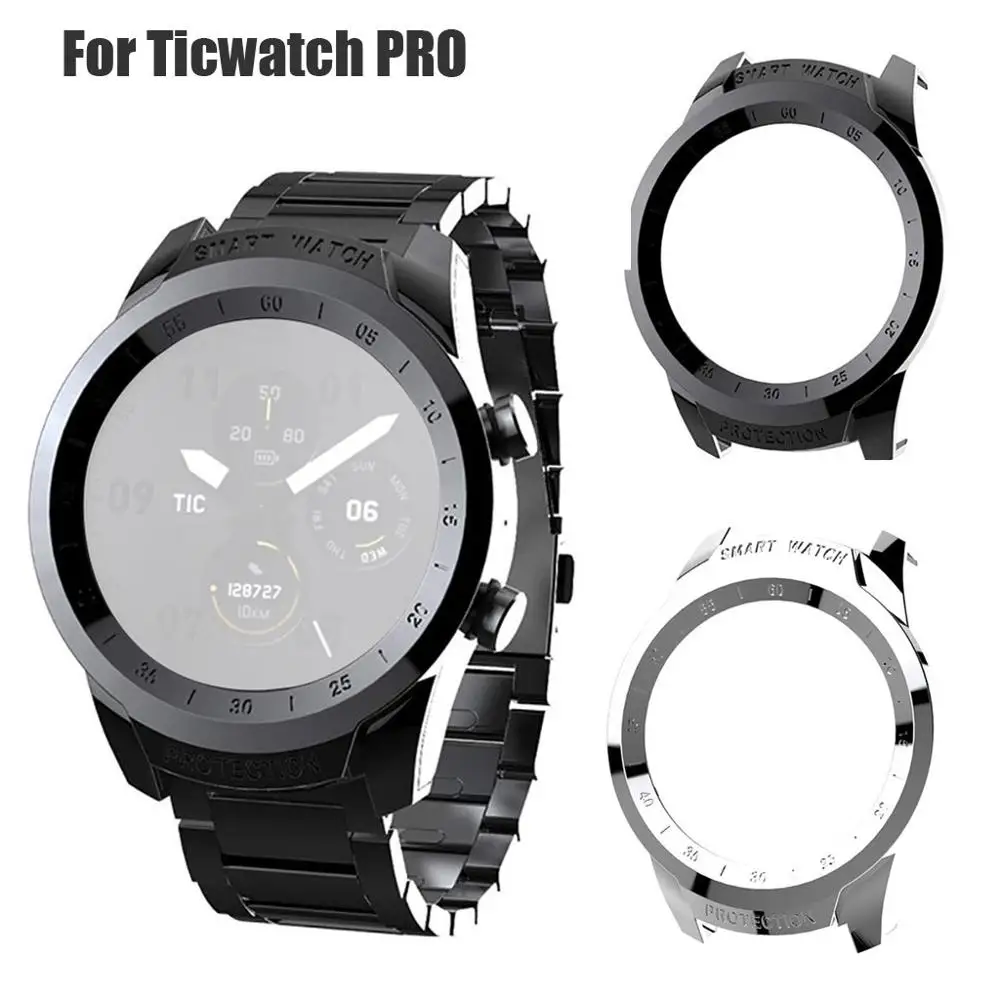 

Ultra-Slim Electroplate Transparent PC Case Cover for Ticwatch Pro Watch Protector Smart watch Protective accessories #709