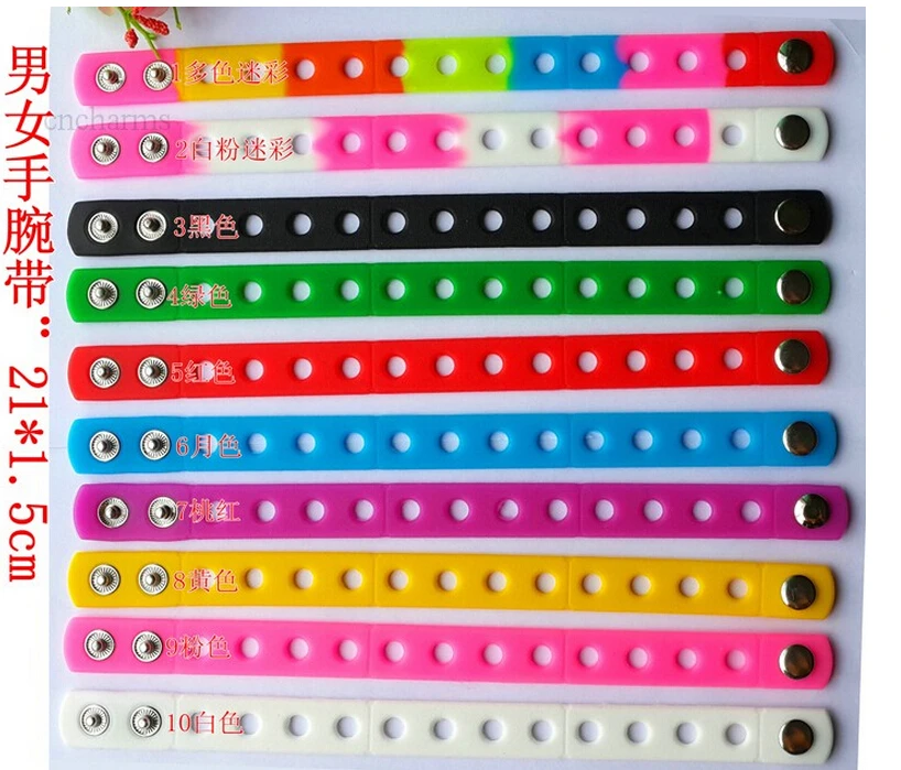 Free Shipping 100 pcs Colors Wristbands Silicon Bracelets Promotion