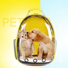Новые дышащие Портативный ПЭТ кошачья переноска для путешествий Щенок Кот Сумка прозрачный космический питомец рюкзак 31*28*42 см