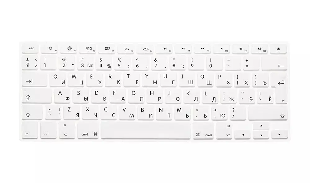 Мягкий силиконовый чехол для Macbook Air 13 A1466, чехол для клавиатуры с русским языком, чехол для Macbook Air 13 Retina13, русская клавиатура