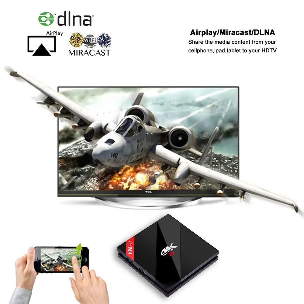 H96 Pro Plus EStgoSZ Android 7 1 ТВ Box Amlogic S912 Восьмиядерный 3g/16/32G 4 K BT4.1 HD русский/клавиатура с