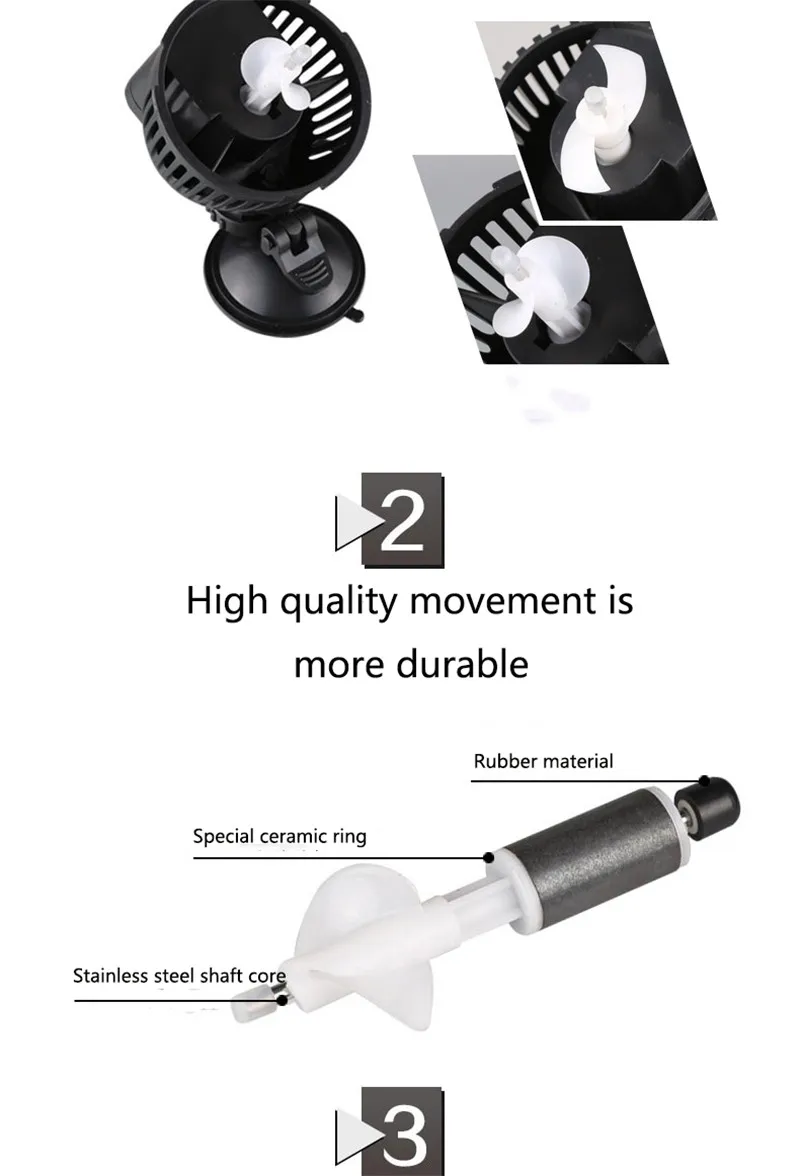 6W/12W/24W Ultra Low Noise Strong Double Head Wave Pump For Fish Tank Aquarium Fish Manure Cleaning Tool Flow Pump Surf Pump
