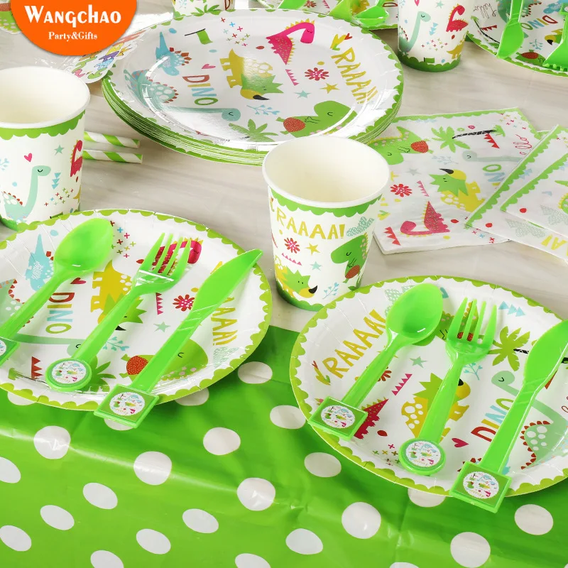 

1 Set Dinosaurs Party Birthday Birthday Party Decorations Kids Party Supplies Disposable Tableware Set Dinosaurs Party Favors