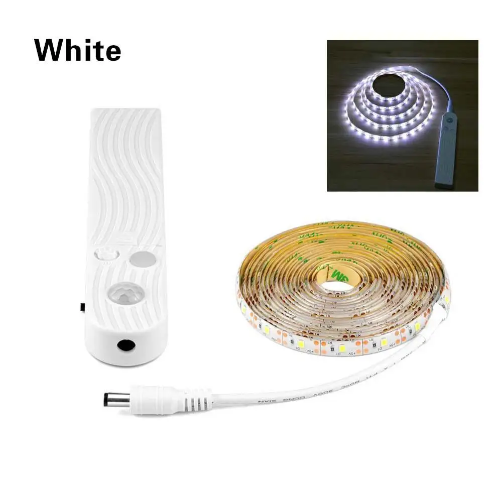 Беспроводной PIR датчик движения светодиодный свет полосы кухонный шкаф для спальни шкаф световая лента 1 м/2 м/3 м SMD 2835 USB СВЕТОДИОДНЫЙ светильник ТВ ПОДСВЕТКА - Цвет: Motion Sensor White