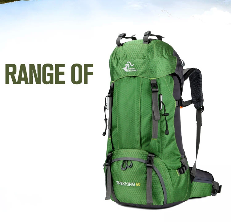 Высокое качество 60L 12 цветов Большой альпинистский рюкзак водонероницаемый рюкзак путешествия Альпинизм Кемпинг водонепроницаемая сумка