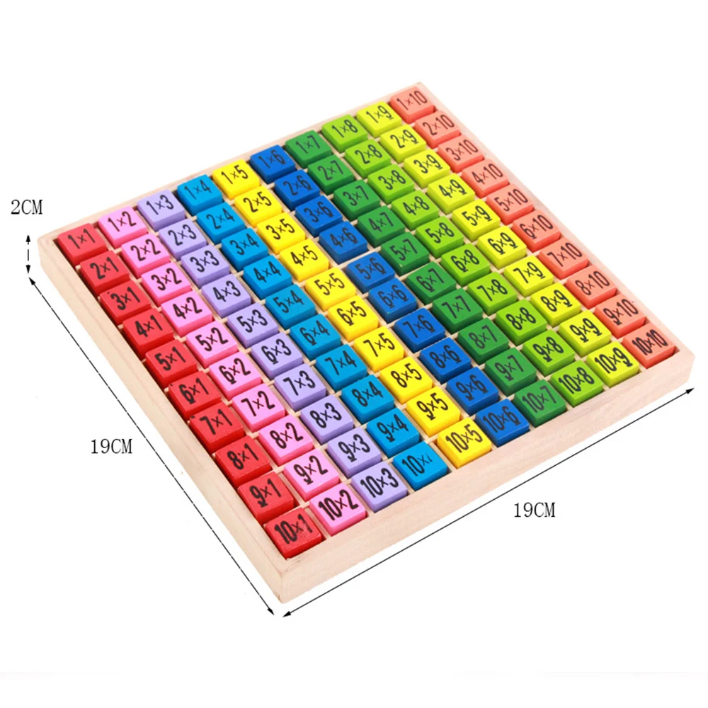Монтессори математическая игрушка, деревянные математические числа, игра 10*10, таблица размножения, обучающая игрушка-пазл, Набор обучающих средств для детей