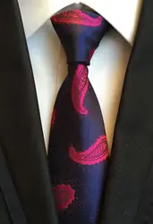 Новинка 2017 года Модный мужской галстук 8 см нежный Для мужчин формальные галстук роскошные Свадебная вечеринка галстуки темно-синий с