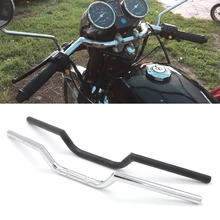 Универсальный черный Регулируемый вращающийся руль для мотоцикла, велосипеда, широкий 7/" 22 мм, руль, европейский стиль, кафе-гонщик, старая школа