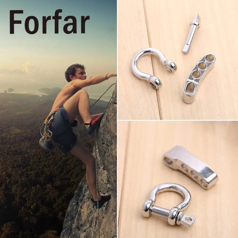 Forfar u شكل للتعديل مرساة تكبل سوار paracord في مشبك لل خيمة كامب تنزه السفر كيت