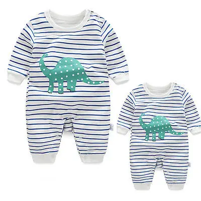 Newborn Baby Boy Girl Kid Dinosaur Romper Jumpsuit Cute Cartoon Clothes Outfit 0-24M lovely baby boy girl toddler newborn kid solid comfy romper soft jumpsuitth002
