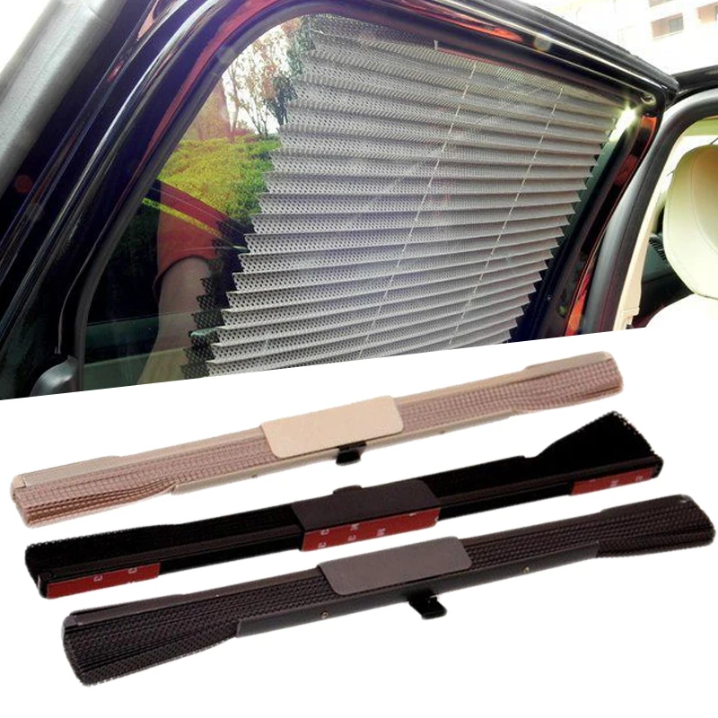 

Retractable Side Car Window Sunshade Curtain Car Truck Auto Sun Shield Blind Shade Nylon Mesh Sun Shade