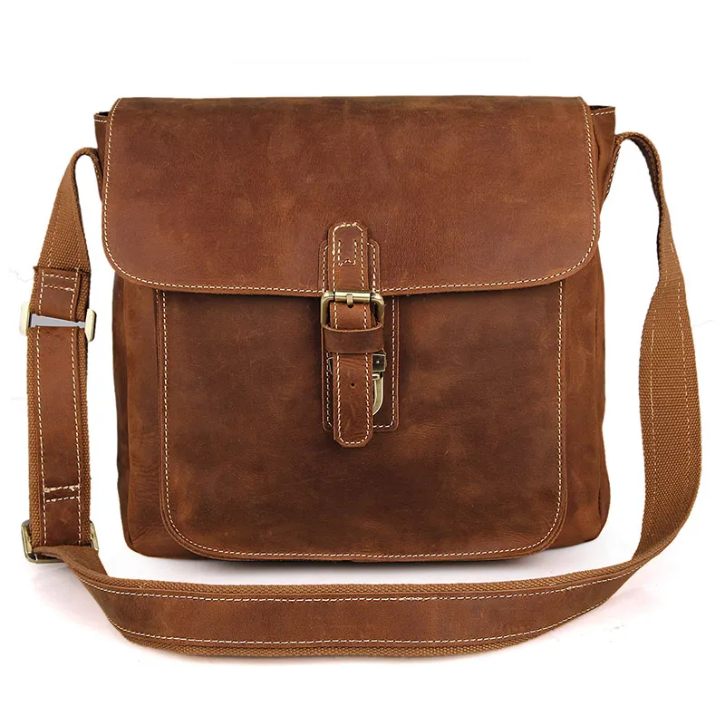 

J.M.D Durable And Fashional Messenger Bag Fits Wallets Cell Phone And Note Book First Layer Cow Leather Flap Bag 7111B