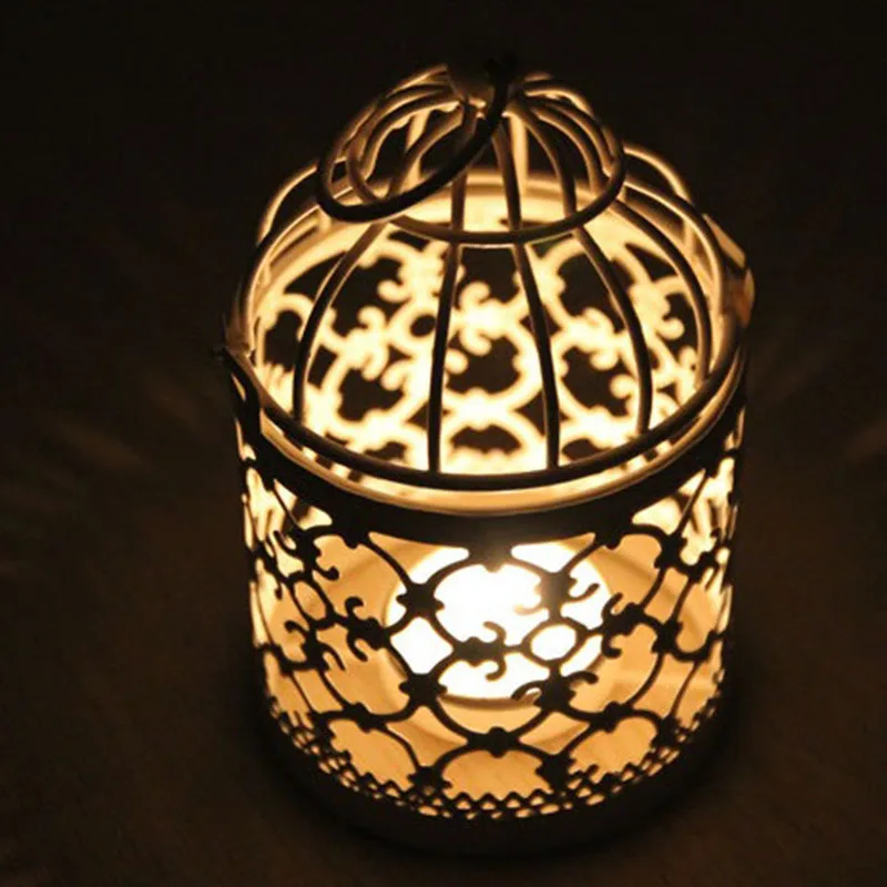 Hollow Holder Candlestick Lantern Votive Candle Hanging Vintage Candlesticks | Дом и сад