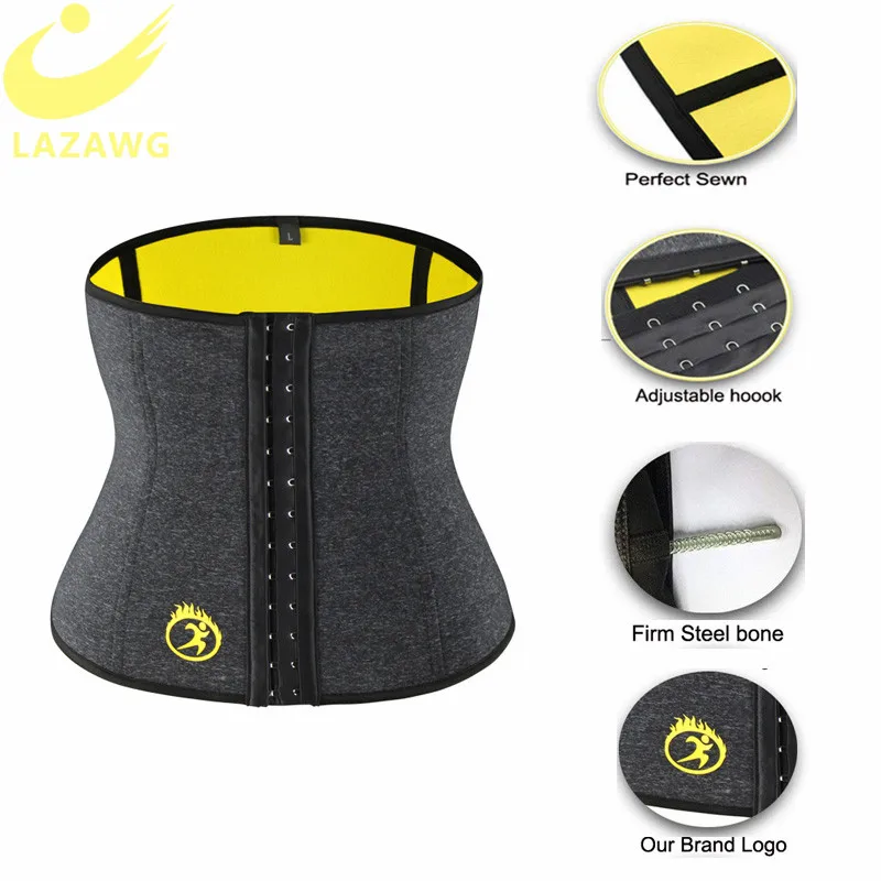 Женский поясной корсет LAZAWG неопреновый для похудения пояс тренировки живота и