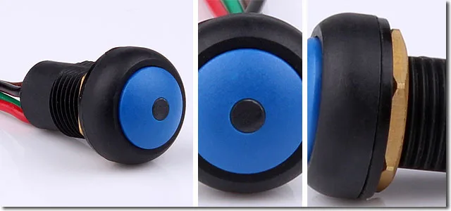 10 шт. 12 мм полукруглая головка мгновенный нормальный открытый с 2,4 В точка светодиодный Электрический Уход кнопочный переключатель