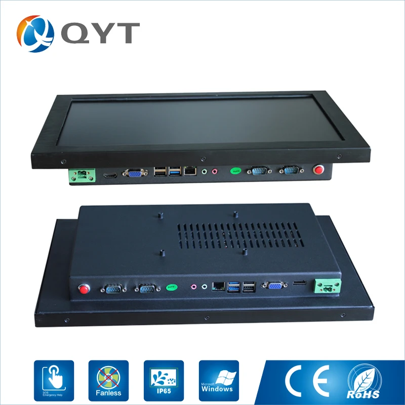 

15.6 inch all in one pc Industrial Computer Touch Screen Panel pc with Intel i3 500G HDD Resolution 1366x768 With 2*RS232/4*USB