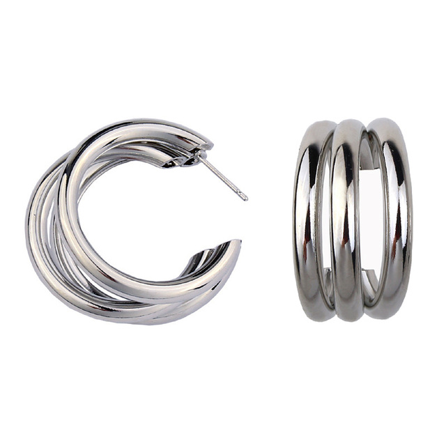 Earrings for Women Gold Color ZA Geometric Statement Earring Big Metal Drop Earing Hanging Fashion Party Jewelry