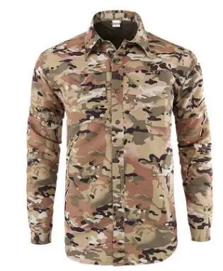 ESDY/летняя рубашка в армейском стиле, быстросохнущие дышащие мужские рубашки с длинным рукавом и отстегивающимися ножками, две части - Цвет: CP