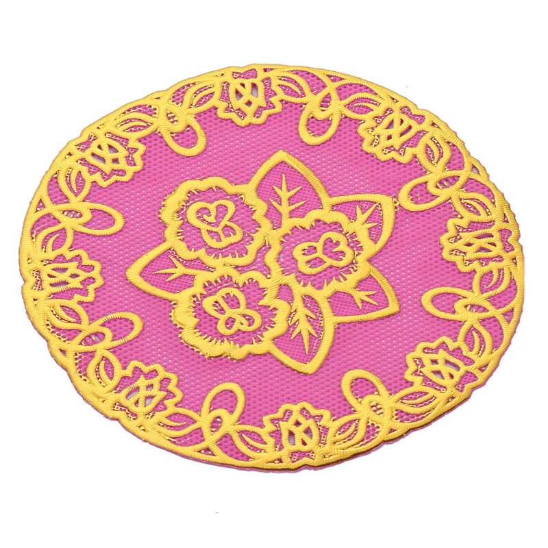 Kitchen Accessory Dining Table Heat Resistant Placemat Pink Golden